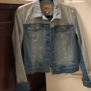 PAIGE COLOR BLOCK JEAN JACKET